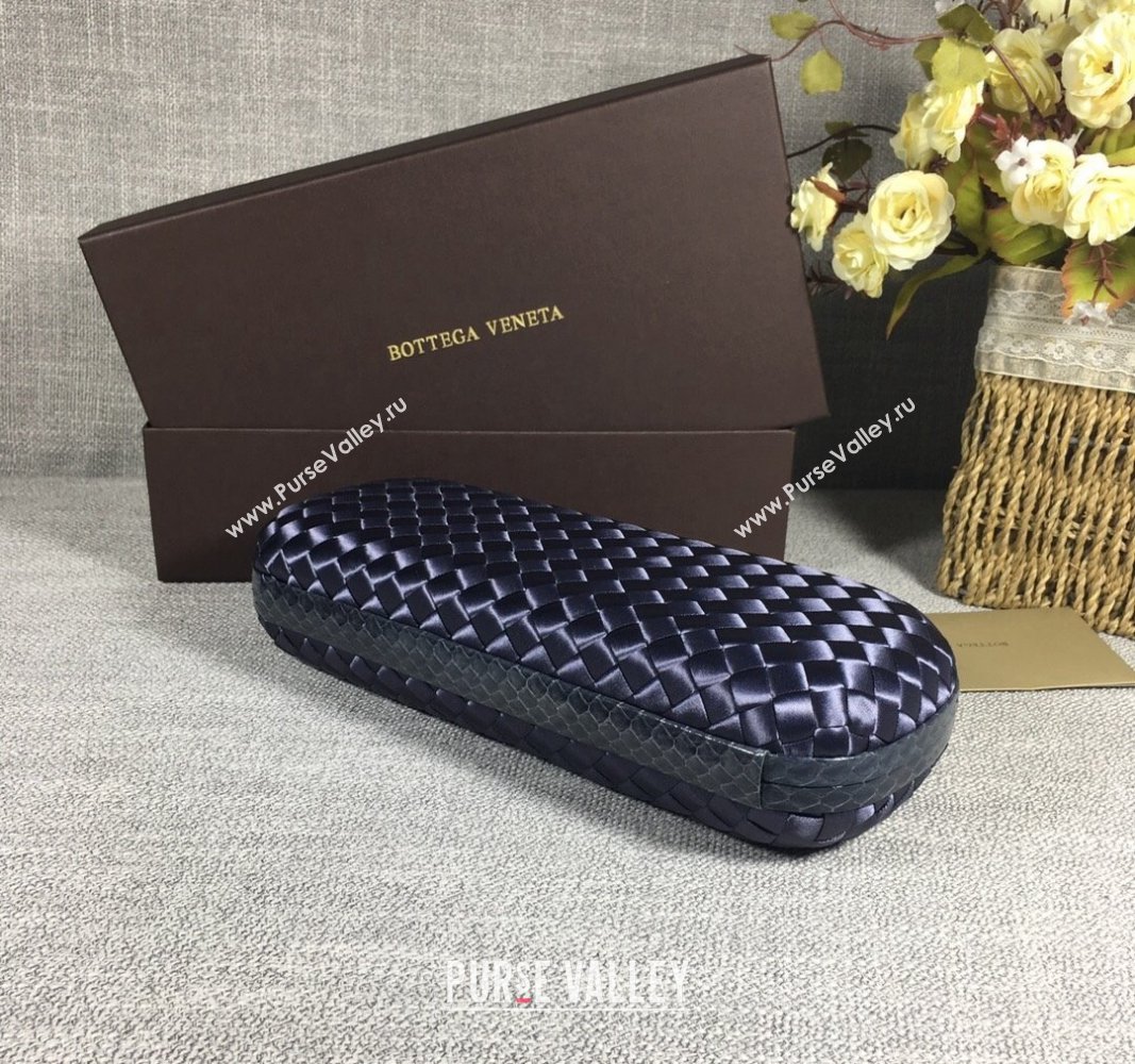 Bottega Veneta Satin Knot Long Clutch Deep Blue 2024 BV8651 (WT-240528029)