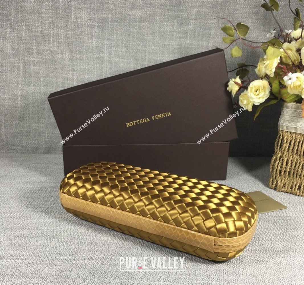 Bottega Veneta Satin Knot Long Clutch Bronze Gold 2024 BV8651 (WT-240528030)