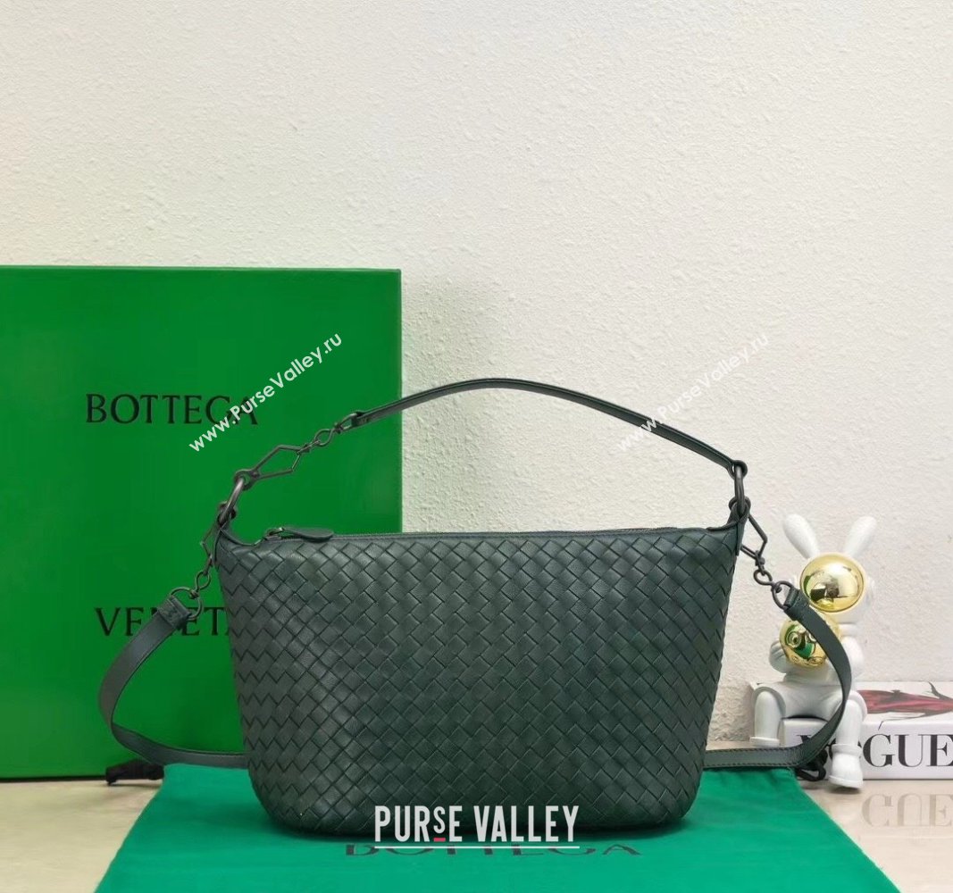 Bottega Veneta Classic Top Handle Bag in Intrecciato Leather Raintree Green 2024 BV9842 (WT-240528003)