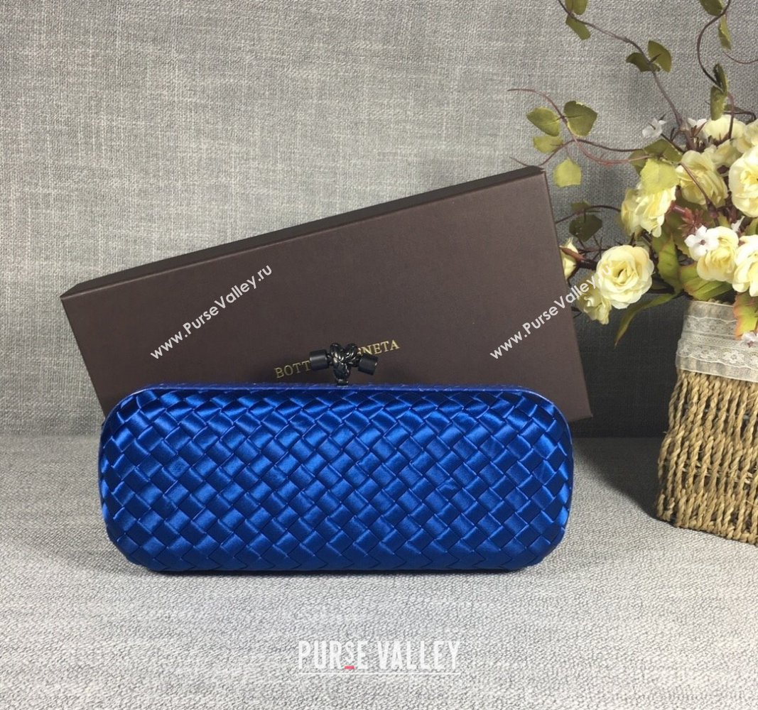 Bottega Veneta Satin Knot Long Clutch Stone Blue 2024 BV8651 (WT-240528032)