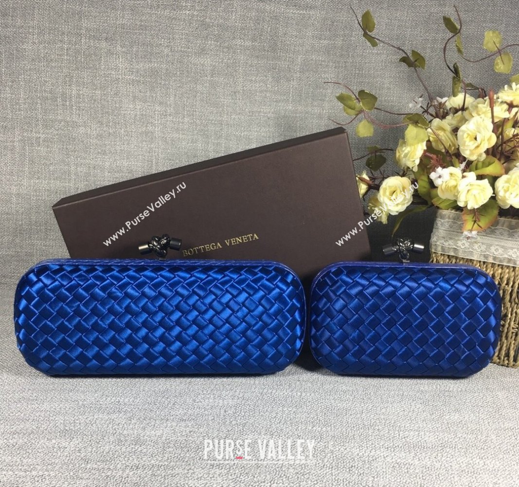 Bottega Veneta Satin Knot Long Clutch Stone Blue 2024 BV8651 (WT-240528032)