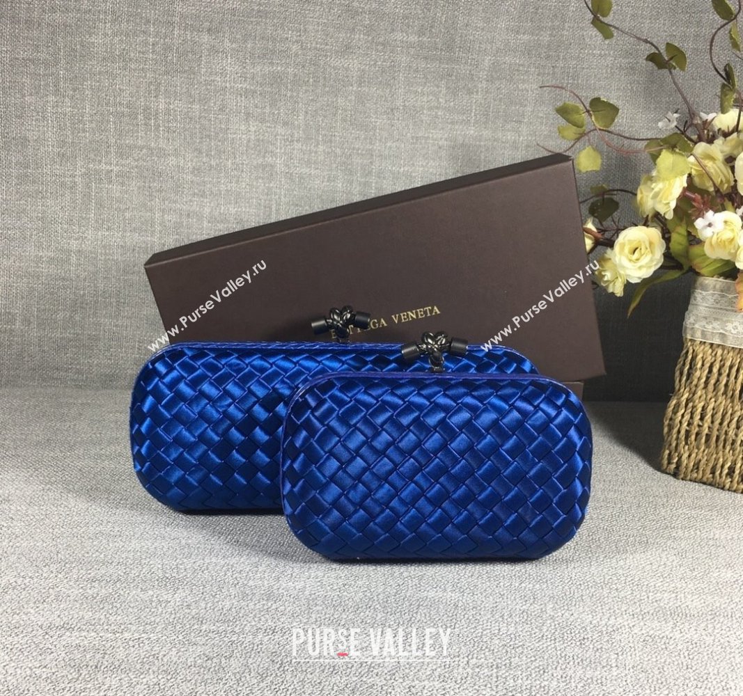 Bottega Veneta Satin Knot Long Clutch Stone Blue 2024 BV8651 (WT-240528032)