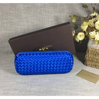 Bottega Veneta Satin Knot Long Clutch Shiny Blue 2024 BV8651 (WT-240528034)