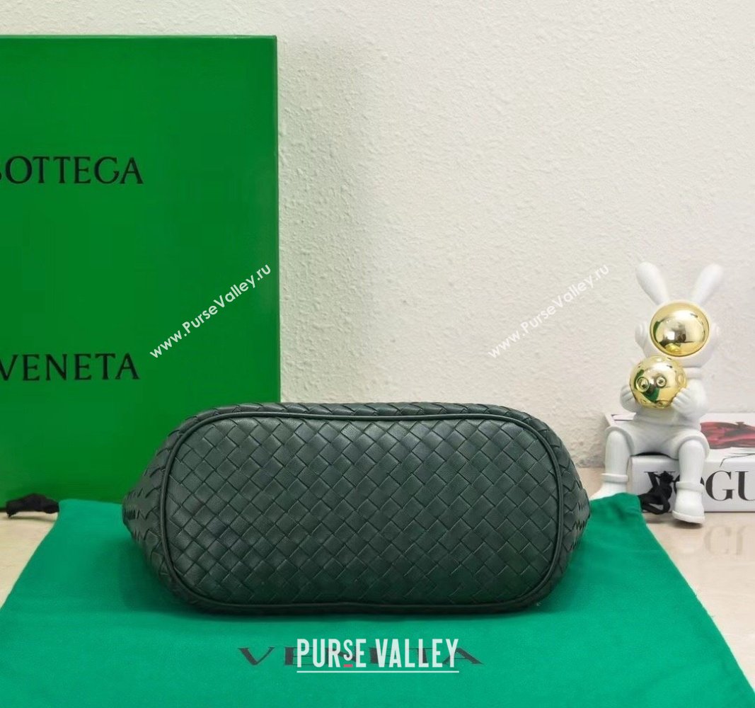 Bottega Veneta Classic Top Handle Bag in Intrecciato Leather Raintree Green 2024 BV9842 (WT-240528003)