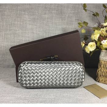 Bottega Veneta Satin Knot Long Clutch Silver Grey 2024 BV8651 (WT-240528037)