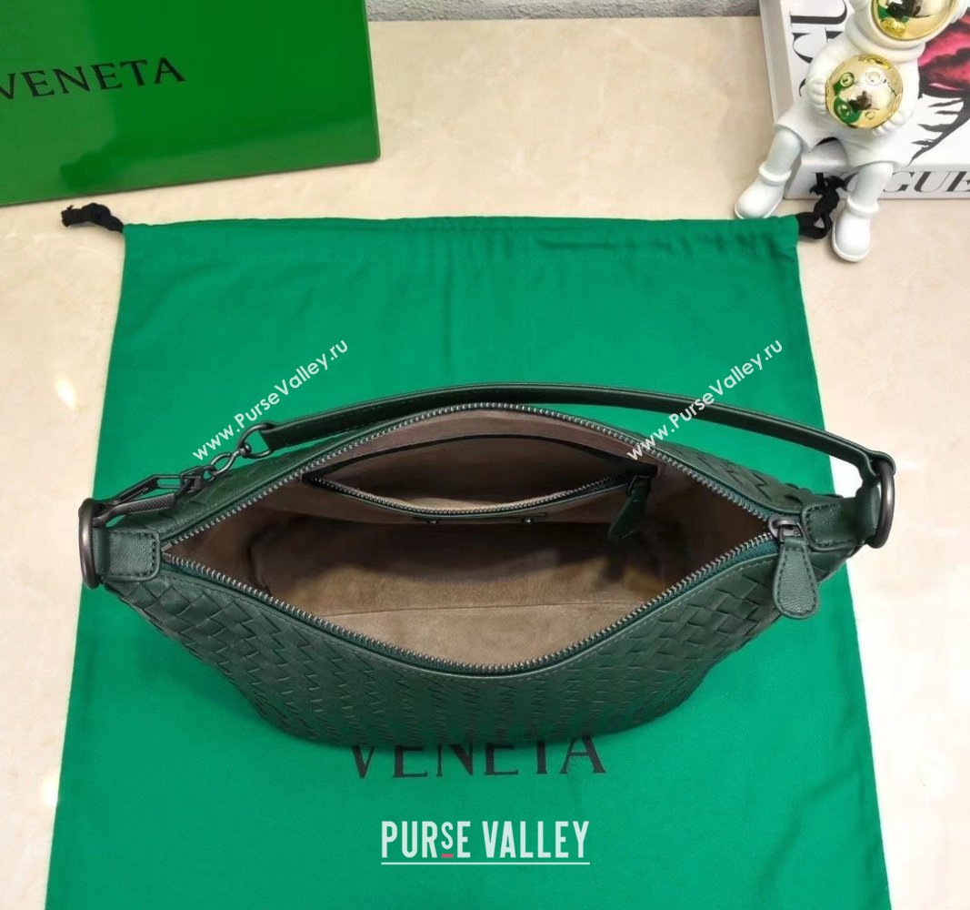 Bottega Veneta Classic Top Handle Bag in Intrecciato Leather Raintree Green 2024 BV9842 (WT-240528003)