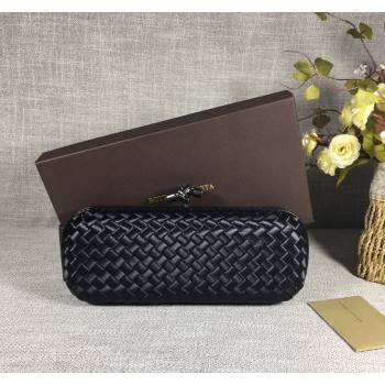 Bottega Veneta Satin Knot Long Clutch Black 2024 BV8651 (WT-240528041)