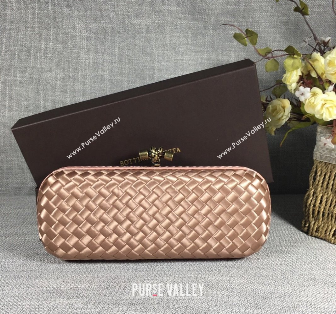 Bottega Veneta Satin Knot Long Clutch Dark Apricot 2024 BV8651 (WT-240528044)