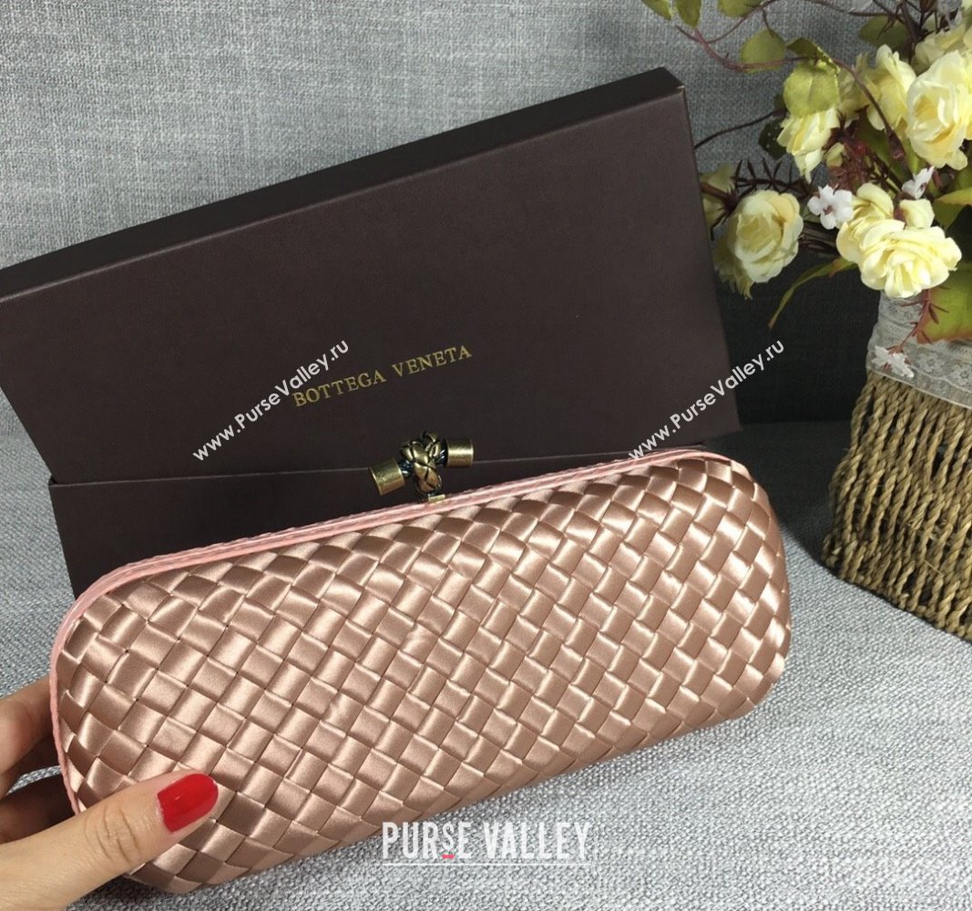 Bottega Veneta Satin Knot Long Clutch Dark Apricot 2024 BV8651 (WT-240528044)