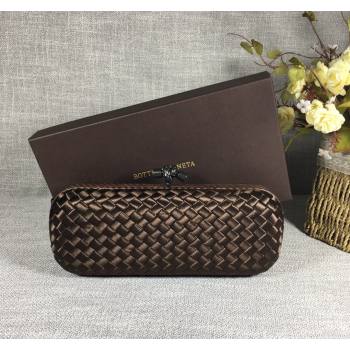 Bottega Veneta Satin Knot Long Clutch Dark Coffee 2024 BV8651 (WT-240528045)