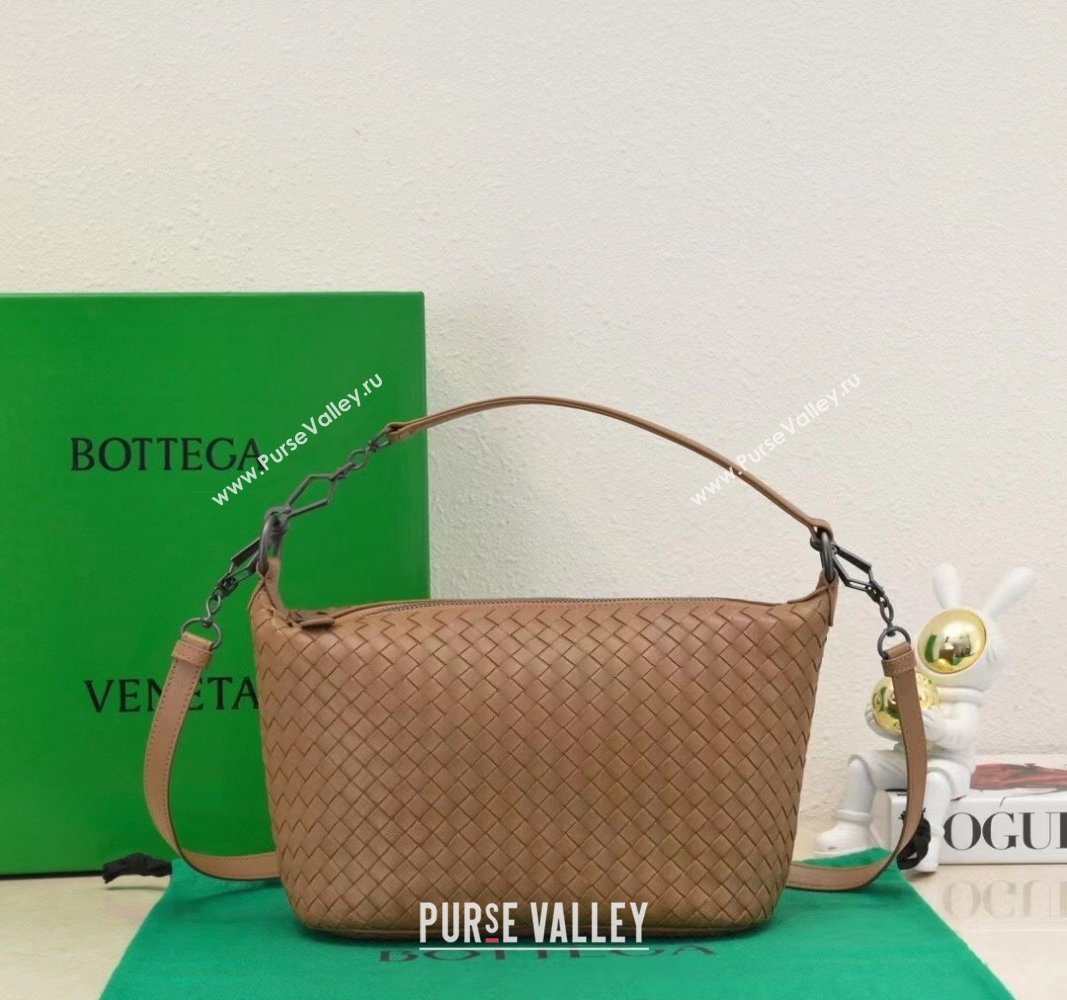 Bottega Veneta Classic Top Handle Bag in Intrecciato Leather Brown2 2024 BV9842 (WT-240528005)