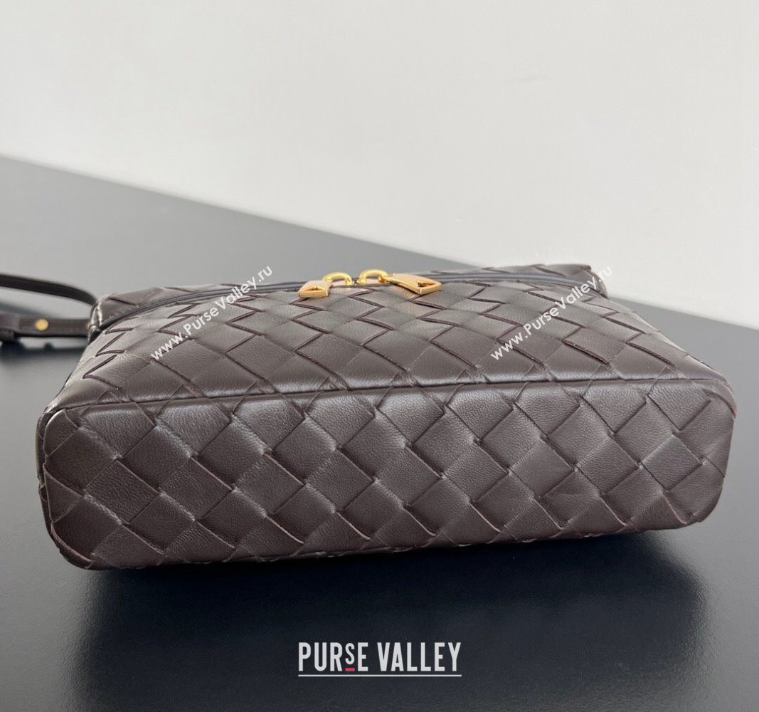 Bottega Veneta Bang Bang Vanity Case in Intrecciato Leather Fondant Brown 2024 789109 (WT-240528052)