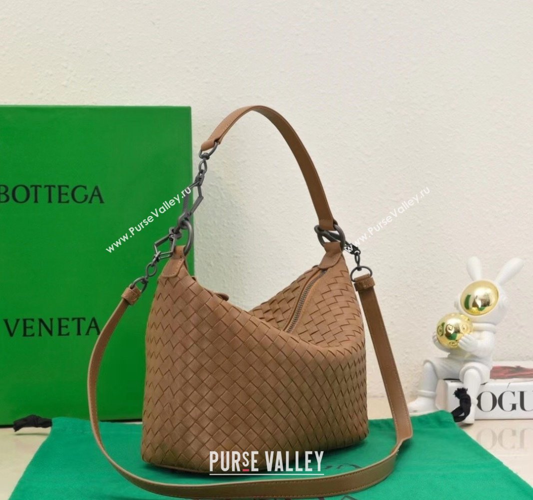 Bottega Veneta Classic Top Handle Bag in Intrecciato Leather Brown2 2024 BV9842 (WT-240528005)