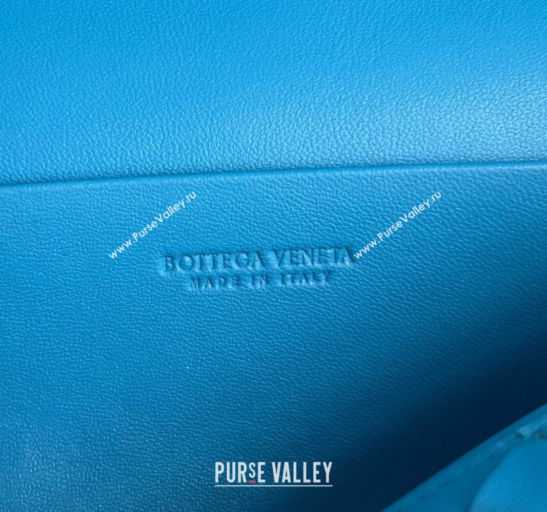 Bottega Veneta Bang Bang Vanity Case in Intrecciato Leather Pool Blue 2024 789109 (WT-240528053)