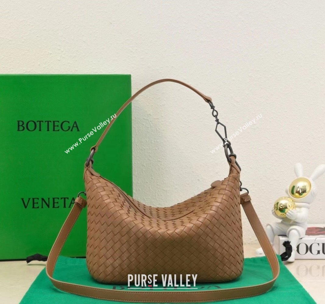 Bottega Veneta Classic Top Handle Bag in Intrecciato Leather Brown2 2024 BV9842 (WT-240528005)