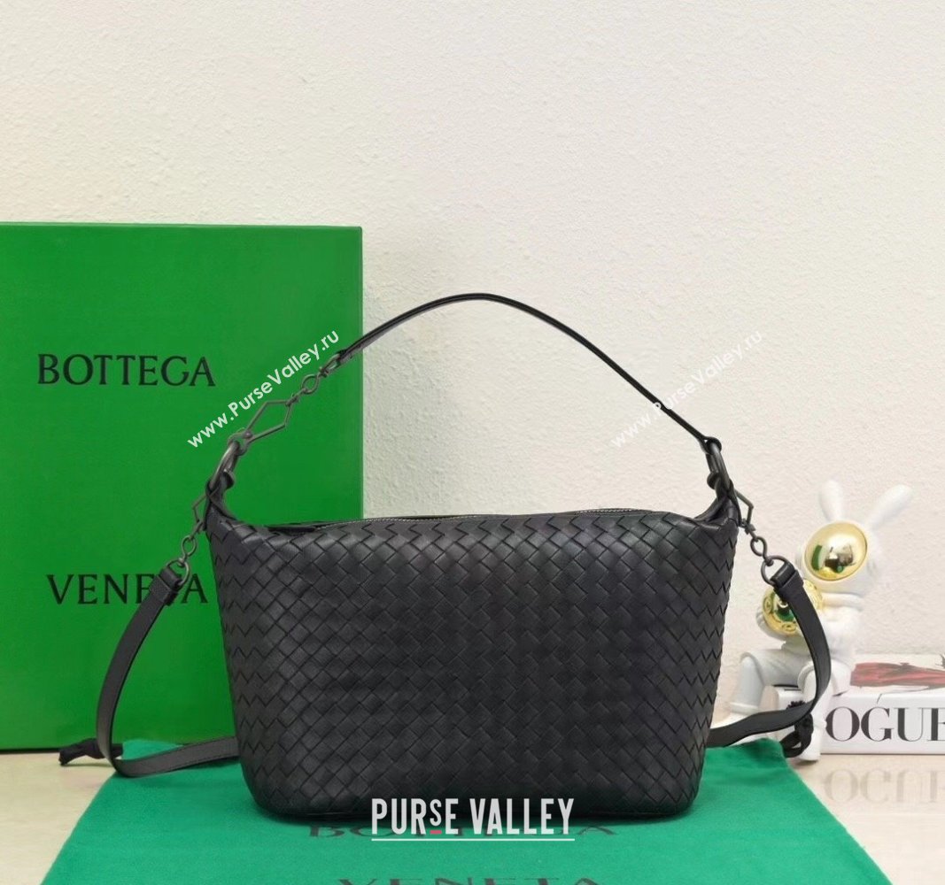 Bottega Veneta Classic Top Handle Bag in Intrecciato Leather Black 2024 BV9842 (WT-240528006)