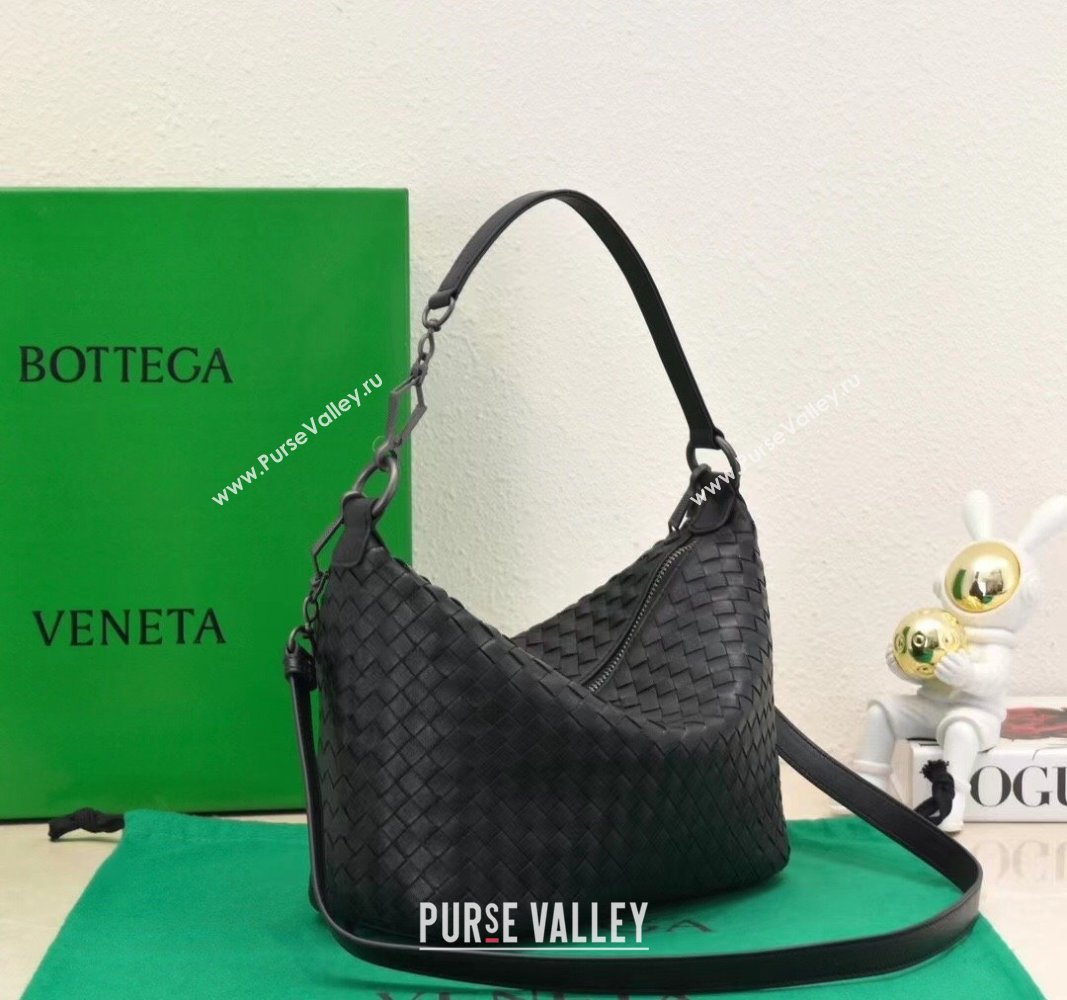 Bottega Veneta Classic Top Handle Bag in Intrecciato Leather Black 2024 BV9842 (WT-240528006)