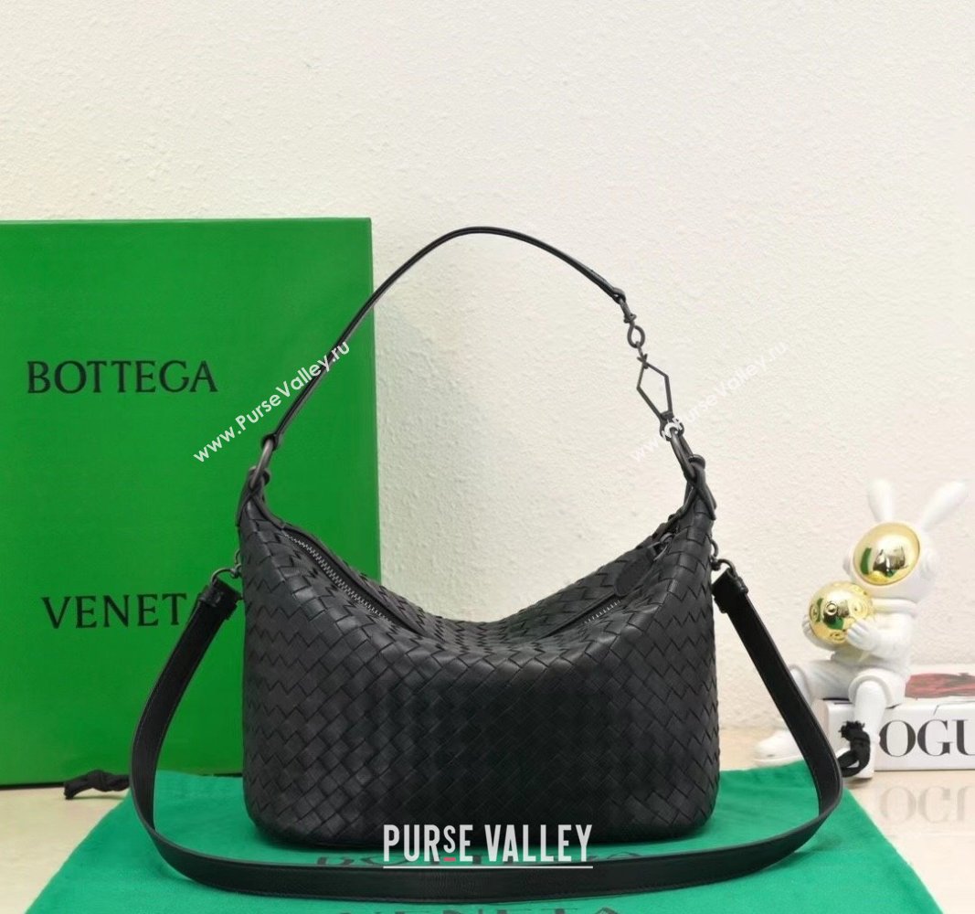 Bottega Veneta Classic Top Handle Bag in Intrecciato Leather Black 2024 BV9842 (WT-240528006)