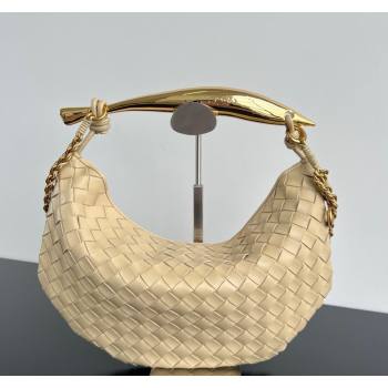 Bottega Veneta Sardine Top handle Bag With Chain Intrecciato Leather 776768 Porridge Beige 2024 (WT-240528063)