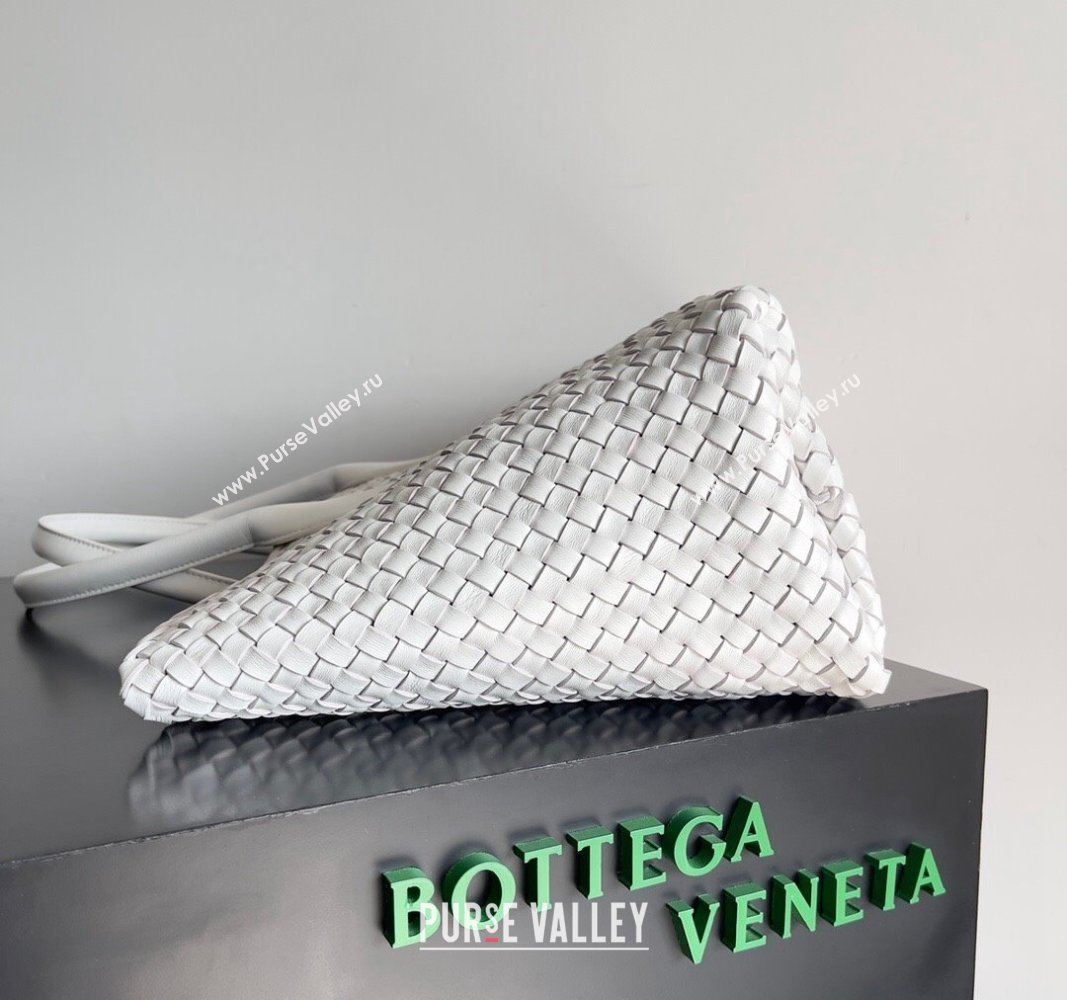 Bottega Veneta Large Cabat Tote Bag in Intreccio Leather White2 2024 608811 (XY-240528079)