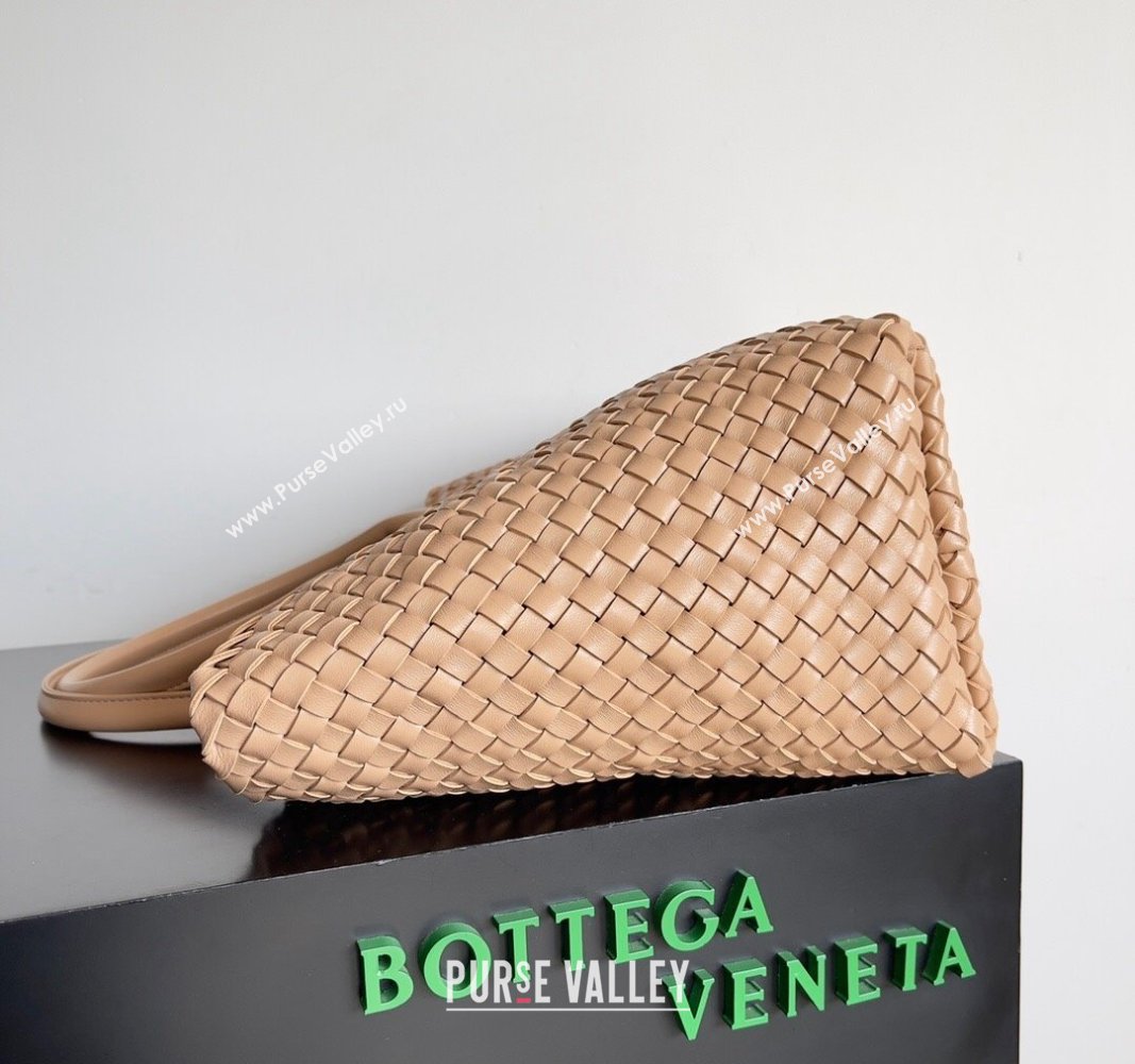 Bottega Veneta Large Cabat Tote Bag in Intreccio Leather Beige 2 2024 608811 (XY-240528086)