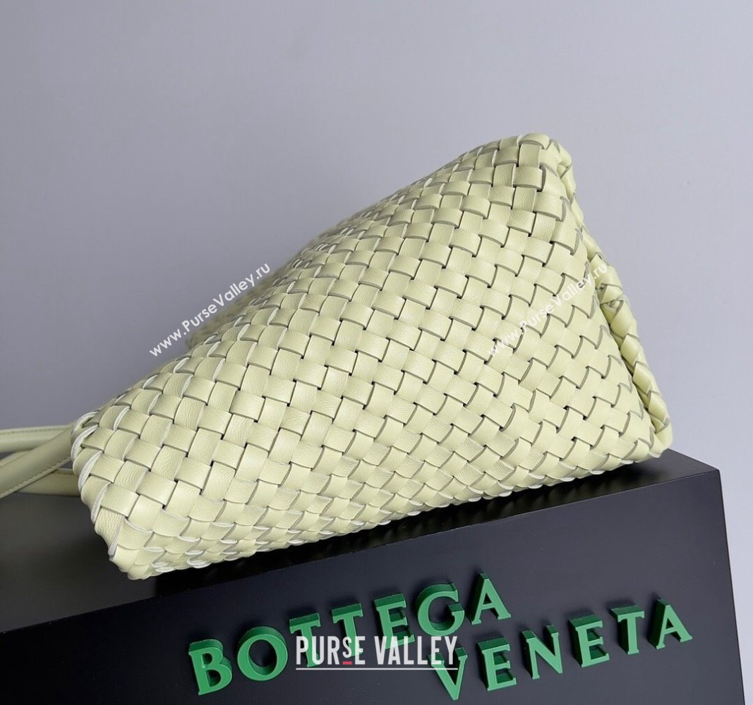 Bottega Veneta Large Cabat Tote Bag in Intreccio Leather Light Yellow 2024 608811 (XY-240528094)