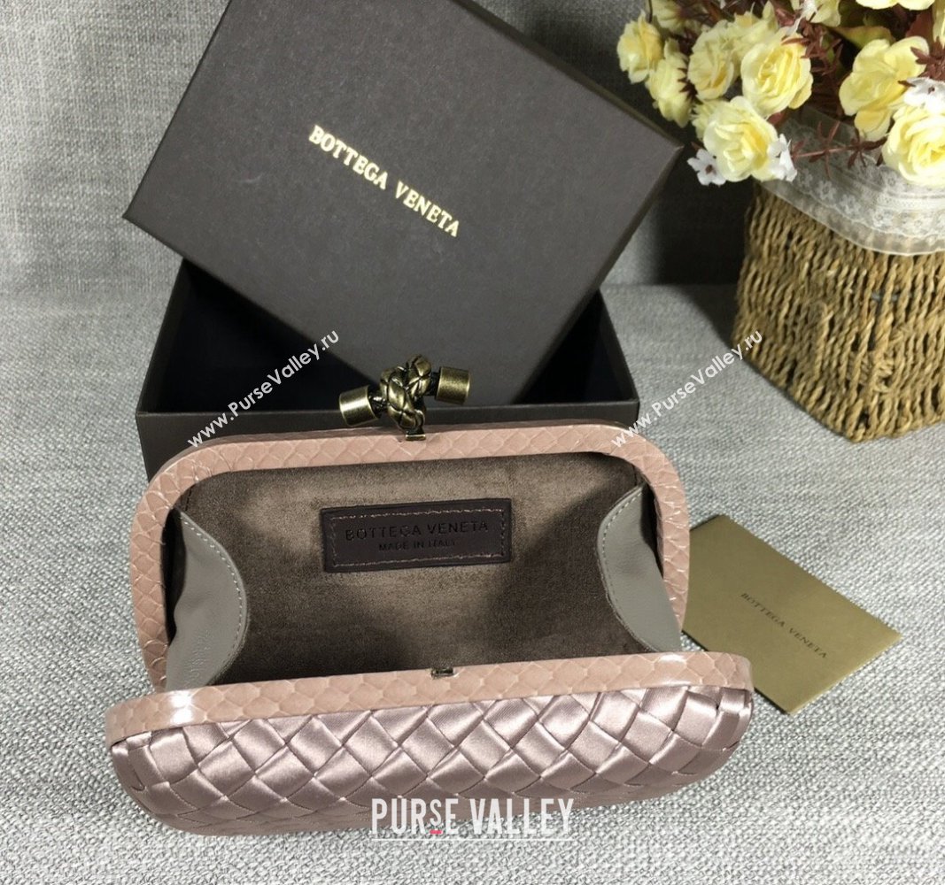 Bottega Veneta Satin Knot Mini Clutch Dusty Beige 2024 BV8651 (WT-240528011)