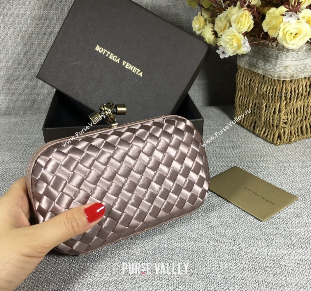 Bottega Veneta Satin Knot Mini Clutch Dusty Beige 2024 BV8651 (WT-240528011)