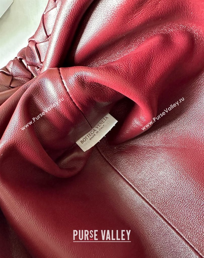 Bottega Veneta Teen Lauren 1980 Clutch With Chain in Intrecciato Leather Burgundy 2024 785807 (WT-240528066)