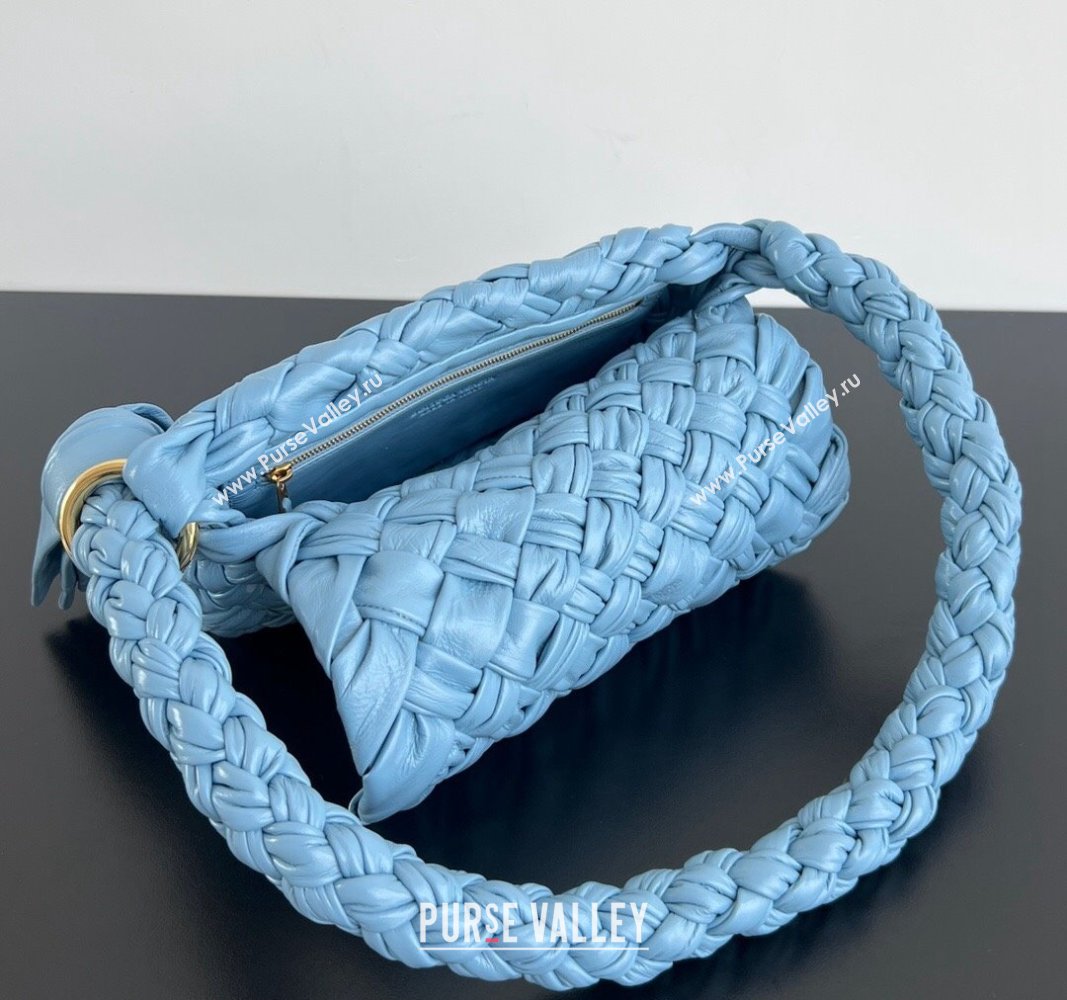 Bottega Veneta Kalimero Città Shoulder bag with Knot Ice Blue 2024 785797 (WT-240528069)