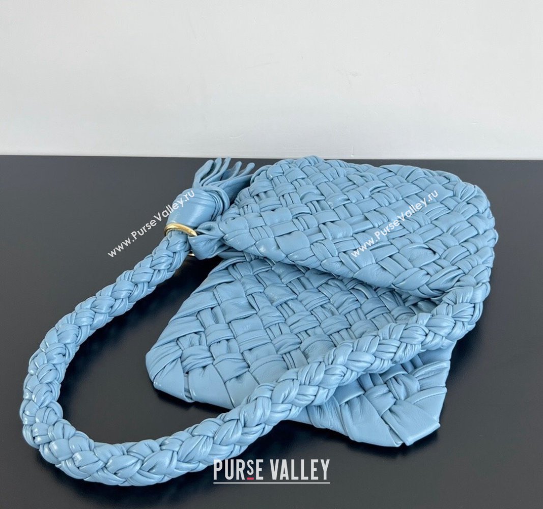 Bottega Veneta Kalimero Città Shoulder bag with Knot Ice Blue 2024 785797 (WT-240528069)