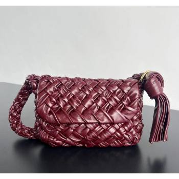 Bottega Veneta Kalimero Città Shoulder bag with Knot Barolo Red 2024 785797 (WT-240528072)