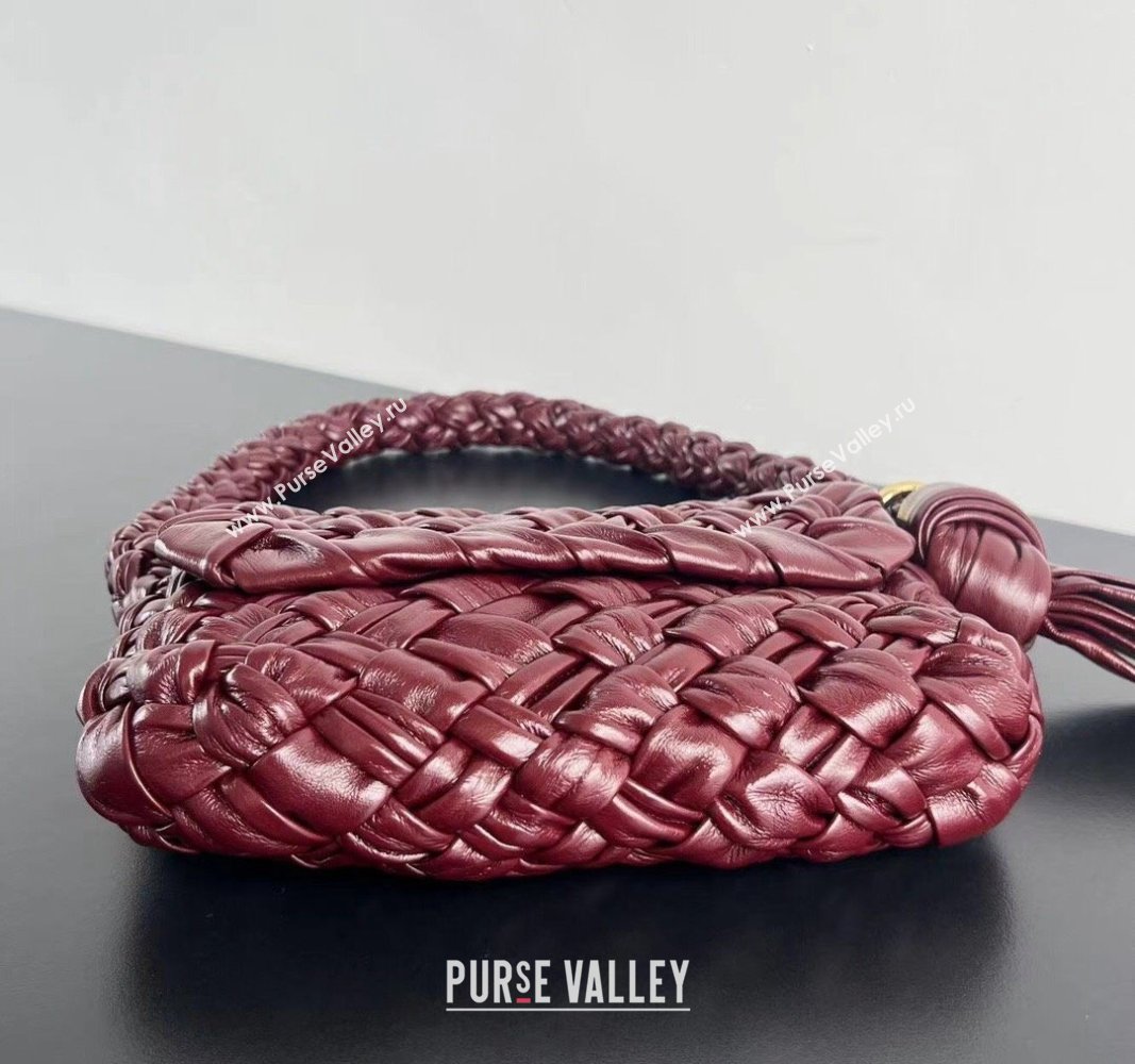 Bottega Veneta Kalimero Città Shoulder bag with Knot Barolo Red 2024 785797 (WT-240528072)