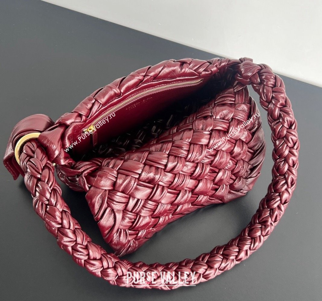 Bottega Veneta Kalimero Città Shoulder bag with Knot Barolo Red 2024 785797 (WT-240528072)