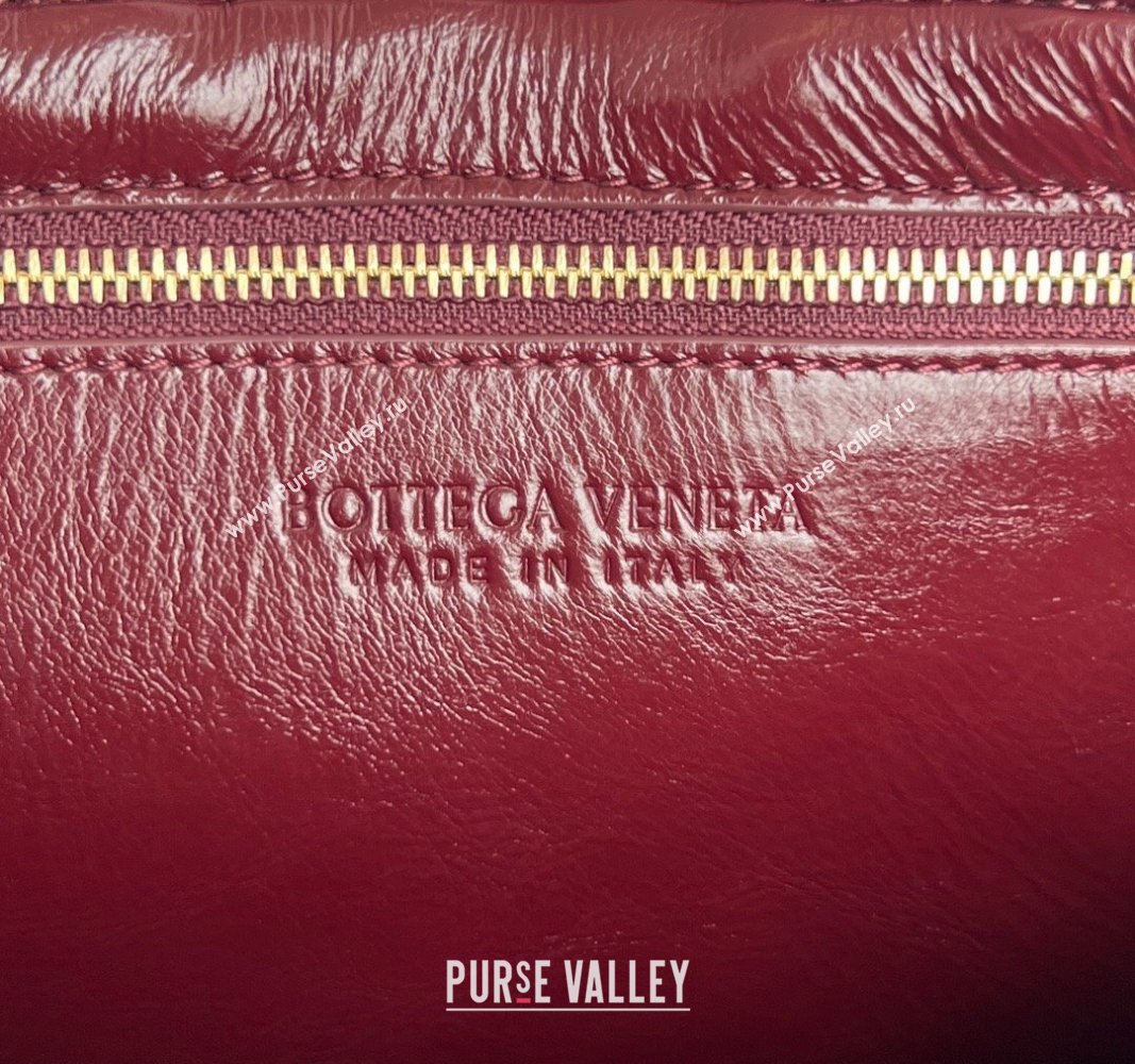 Bottega Veneta Kalimero Città Shoulder bag with Knot Barolo Red 2024 785797 (WT-240528072)