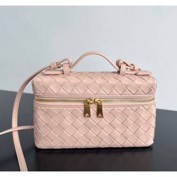 Bottega Veneta Bang Bang Vanity Case in Intrecciato Leather Light Pink 2024 789109 (WT-240621015)