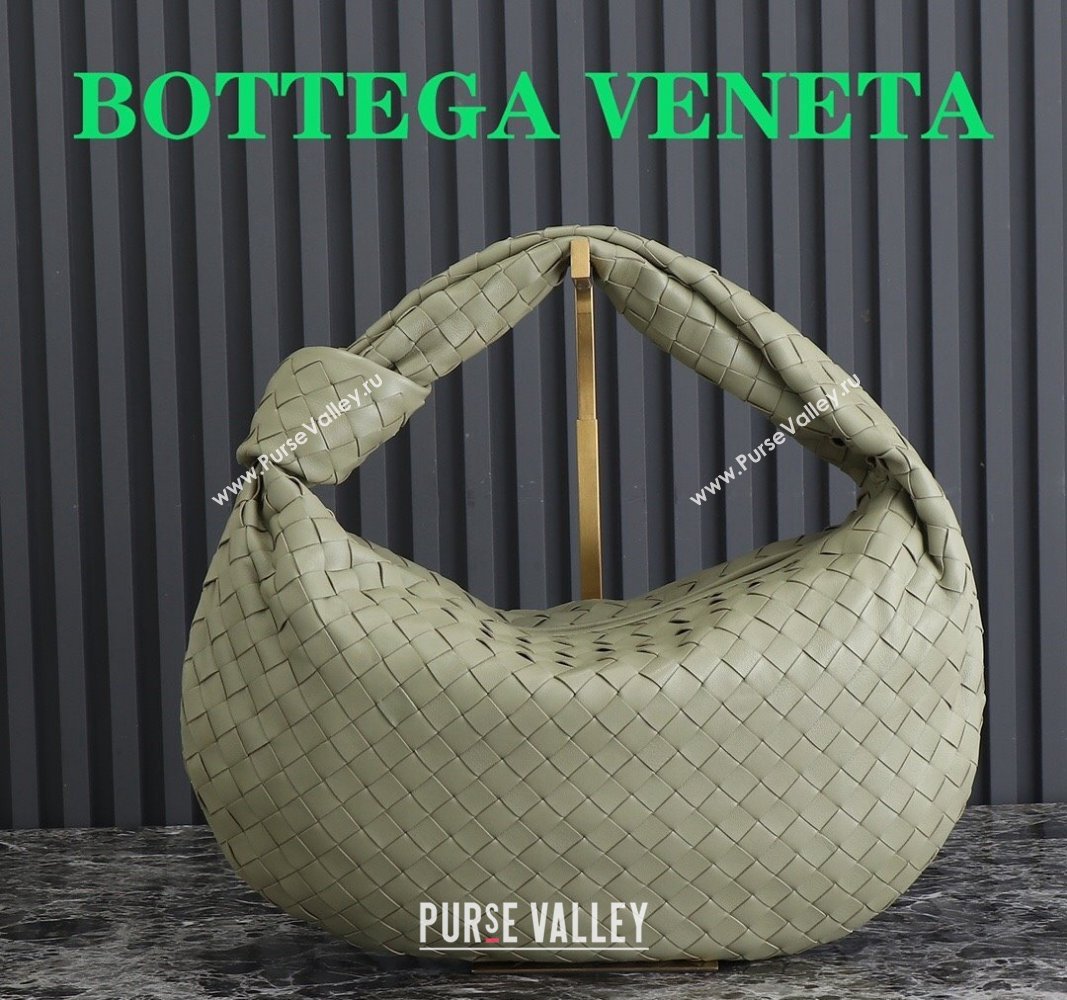 Bottega Veneta Small Jodie Hobo bag in Intrecciato Leather Travertine Green 2024 600261 (YX-240621021)