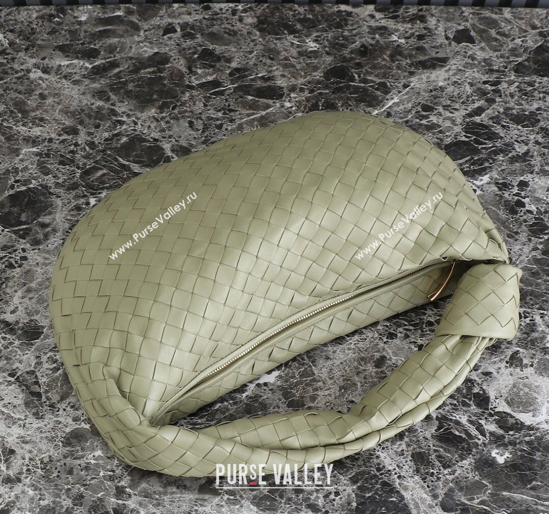 Bottega Veneta Small Jodie Hobo bag in Intrecciato Leather Travertine Green 2024 600261 (YX-240621021)