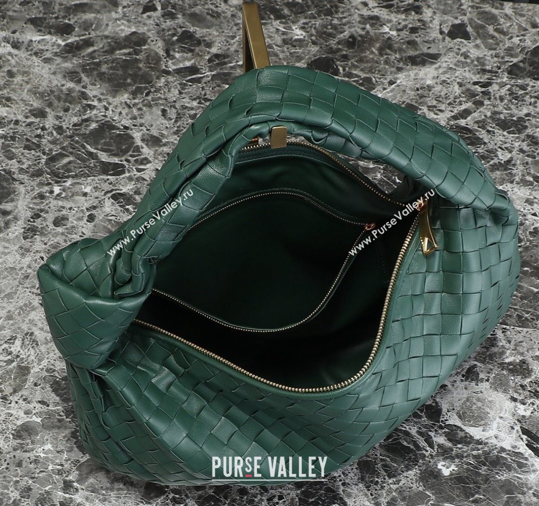 Bottega Veneta Small Jodie Hobo bag in Intrecciato Leather Raintree Green 2024 600261 (YX-240621023)