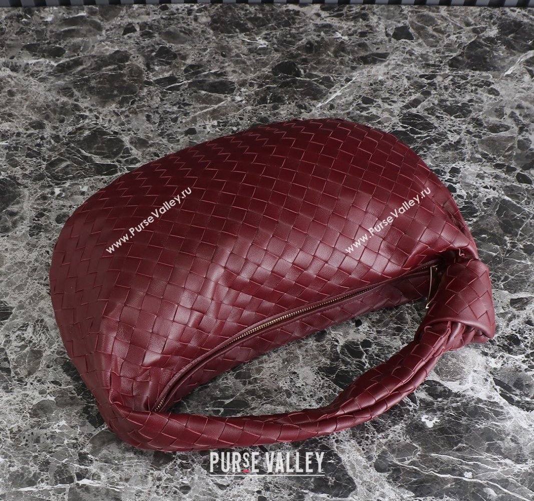 Bottega Veneta Small Jodie Hobo bag in Intrecciato Leather Burgundy 2024 600261 (YX-240621025)