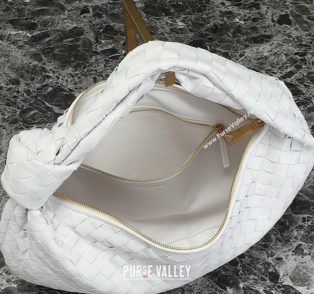 Bottega Veneta Small Jodie Hobo bag in Intrecciato Leather White 2024 600261 (YX-240621028)