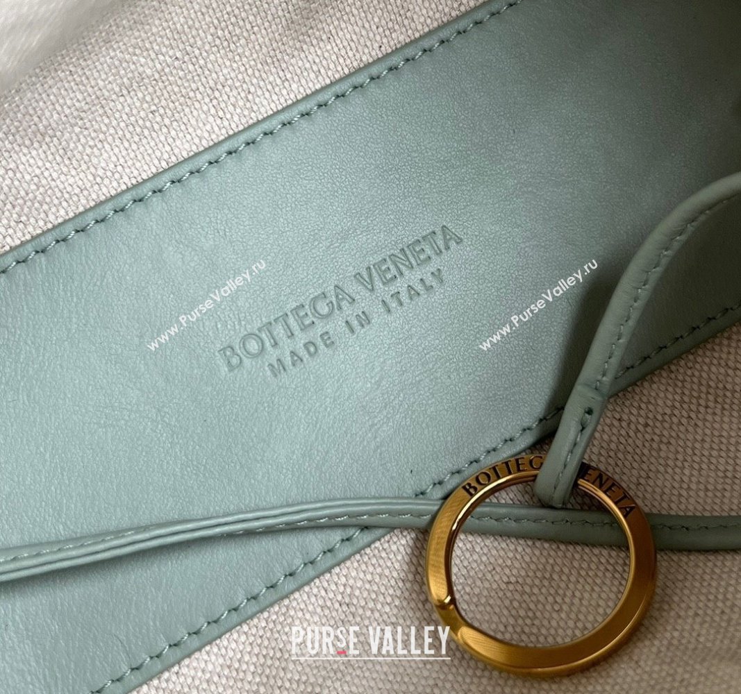 Bottega Veneta Small Loop Cross-Body Bag in Intrecciato Leather 796615 New sauge Green 2024 (WT-240621004)