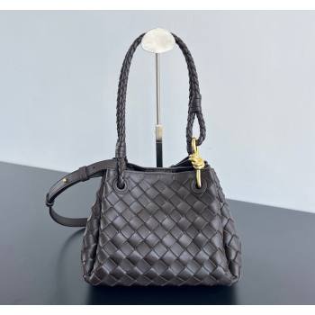 Bottega Veneta Small Parachute Shoulder Bag in Intrecciato Leather 796569 Fondant Brown 2024 (WT-240621010)