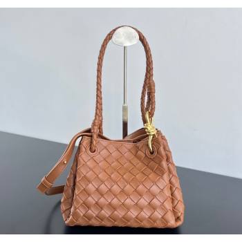 Bottega Veneta Small Parachute Shoulder Bag in Intrecciato Leather 796569 Light Brown 2024 (WT-240621011)