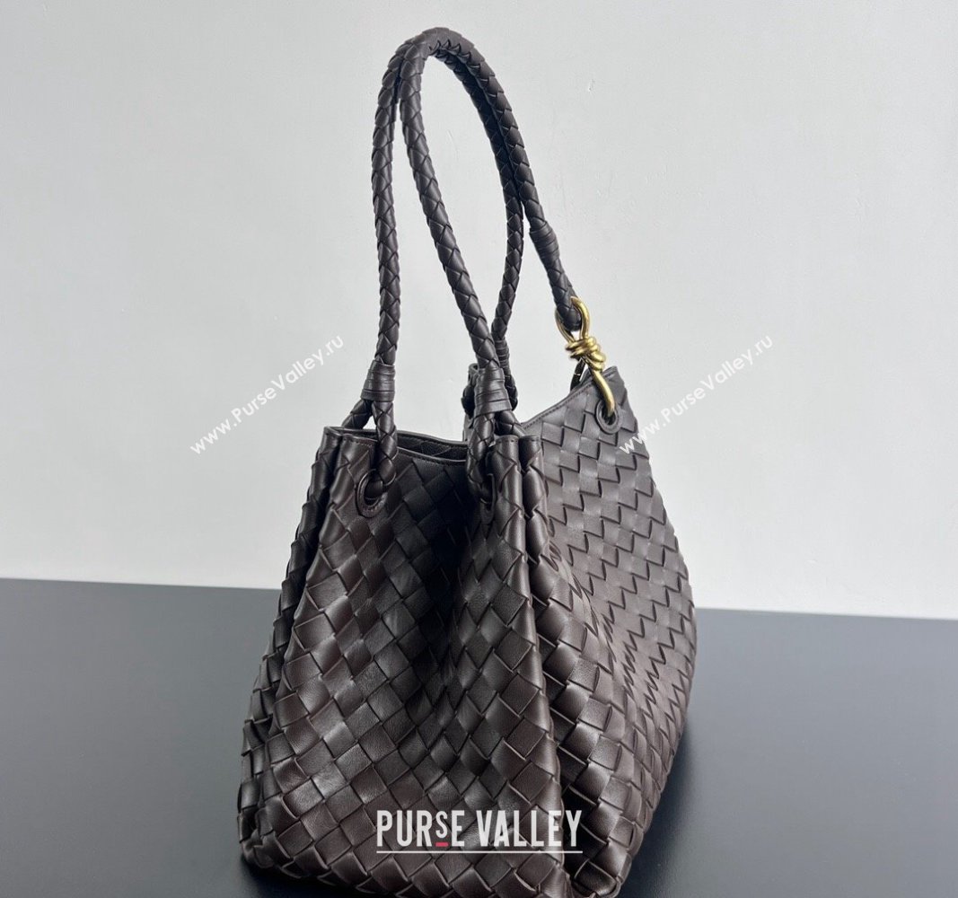 Bottega Veneta Large Parachute Shoulder Bag in Intrecciato Leather 796571 Fondant Brown 2024 (WT-240712013)