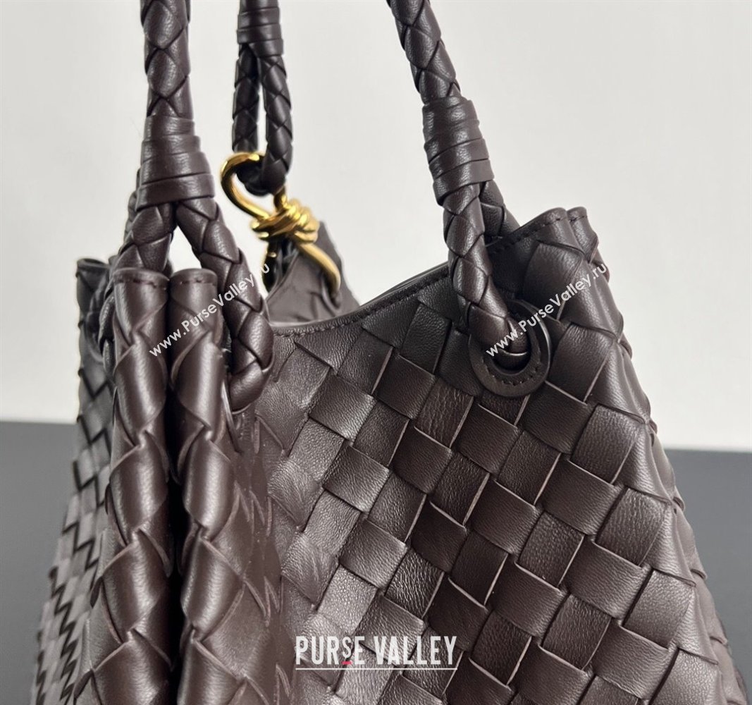 Bottega Veneta Large Parachute Shoulder Bag in Intrecciato Leather 796571 Fondant Brown 2024 (WT-240712013)