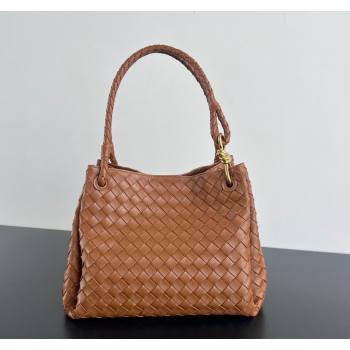 Bottega Veneta Large Parachute Shoulder Bag in Intrecciato Leather 796571 Chestnut Brown 2024 (WT-240712014)