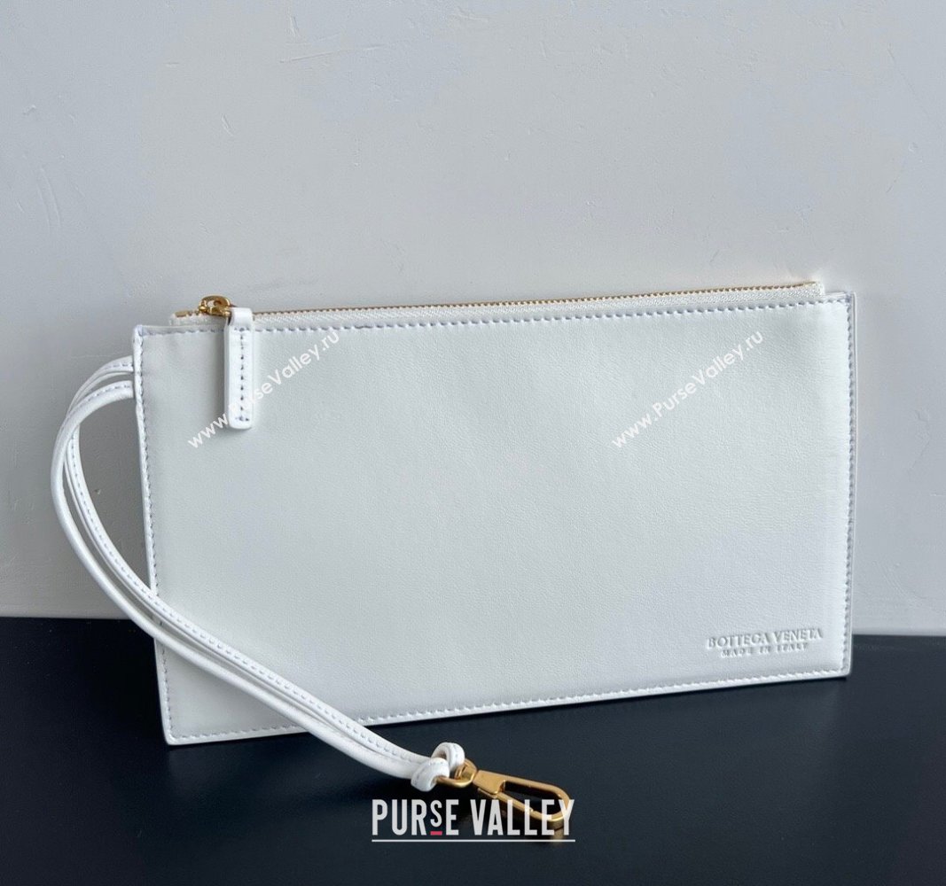 Bottega Veneta Large Parachute Shoulder Bag in Intrecciato Leather 796571 White 2024 (WT-240712017)