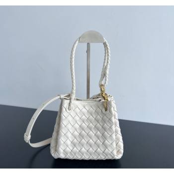 Bottega Veneta Small Parachute Shoulder Bag in Intrecciato Leather 796569 Sea Salt 2024 (WT-240712019)