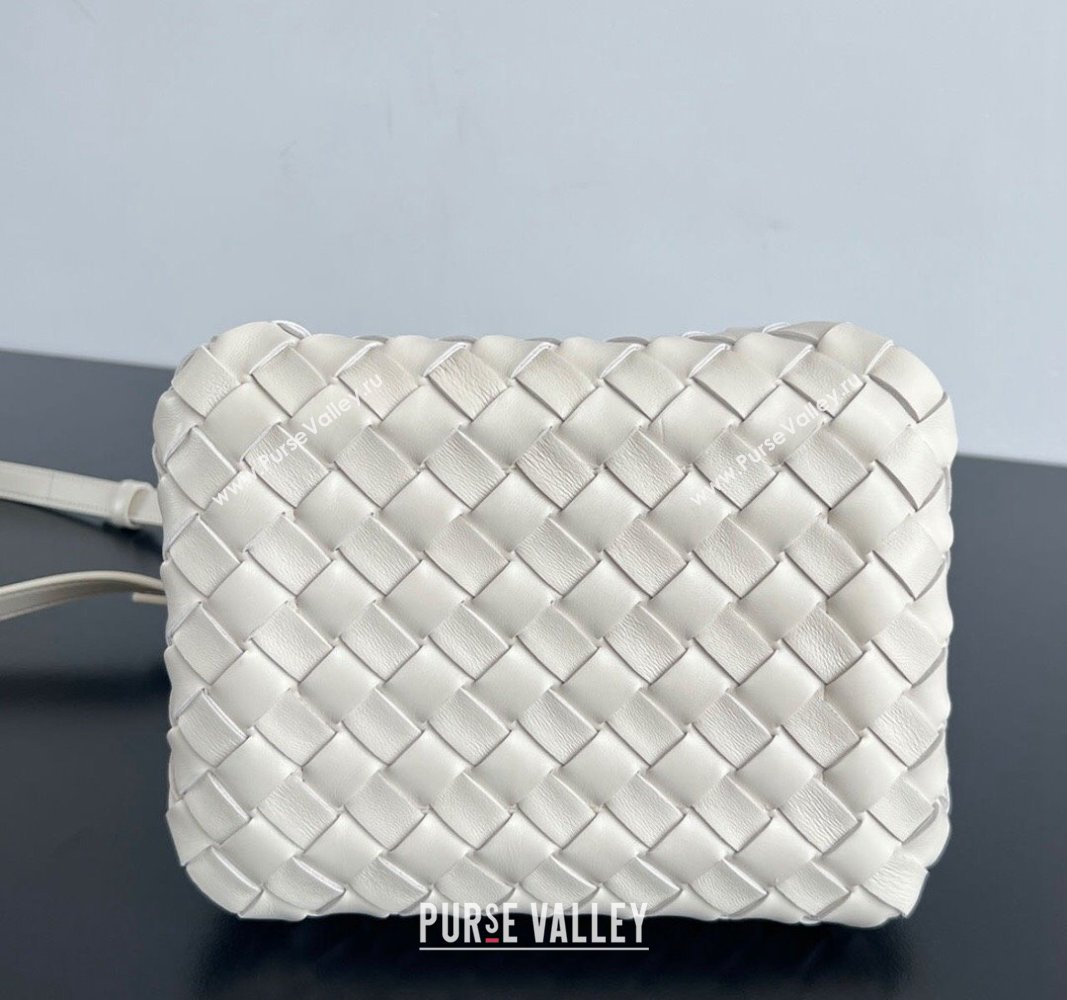 Bottega Veneta Small Parachute Shoulder Bag in Intrecciato Leather 796569 Sea Salt 2024 (WT-240712019)